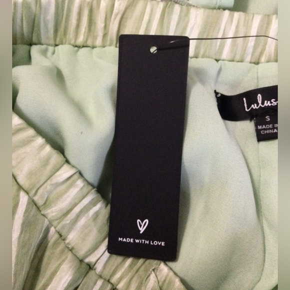 Lulus Light Green Striped Ruffled Mini Skort Size S - Picture 7 of 7